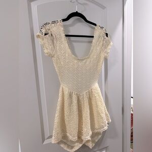 Cream Lace Romper